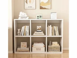 Estantería|ESTANTERÍA DE 6 ESTANTES PARA LIBROS ARMARIO ABIERTO MODERNO LOFT 100x67x30 cm
