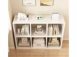Estantería|ESTANTERÍA DE 6 ESTANTES PARA LIBROS ARMARIO ABIERTO MODERNO LOFT 100x67x30 cm