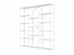 Estantería de acero y MDF de 160 x 30 x 180 cm - Diseño rectangular y arqueado - Color^Hauss Spole Online