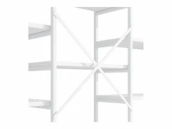 Estantería de acero y MDF de 160 x 30 x 180 cm - Diseño rectangular y arqueado - Color^Hauss Spole Online