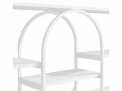 Estantería de acero y MDF de 160 x 30 x 180 cm - Diseño rectangular y arqueado - Color^Hauss Spole Online