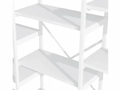Estantería de acero y MDF de 160 x 30 x 180 cm - Diseño rectangular y arqueado - Color^Hauss Spole Online