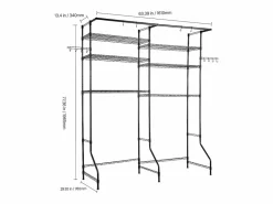 Estantería de Almacenamiento SucceBuy, para Lavadora y Secadora, 6 Niveles, Negro Outlet
