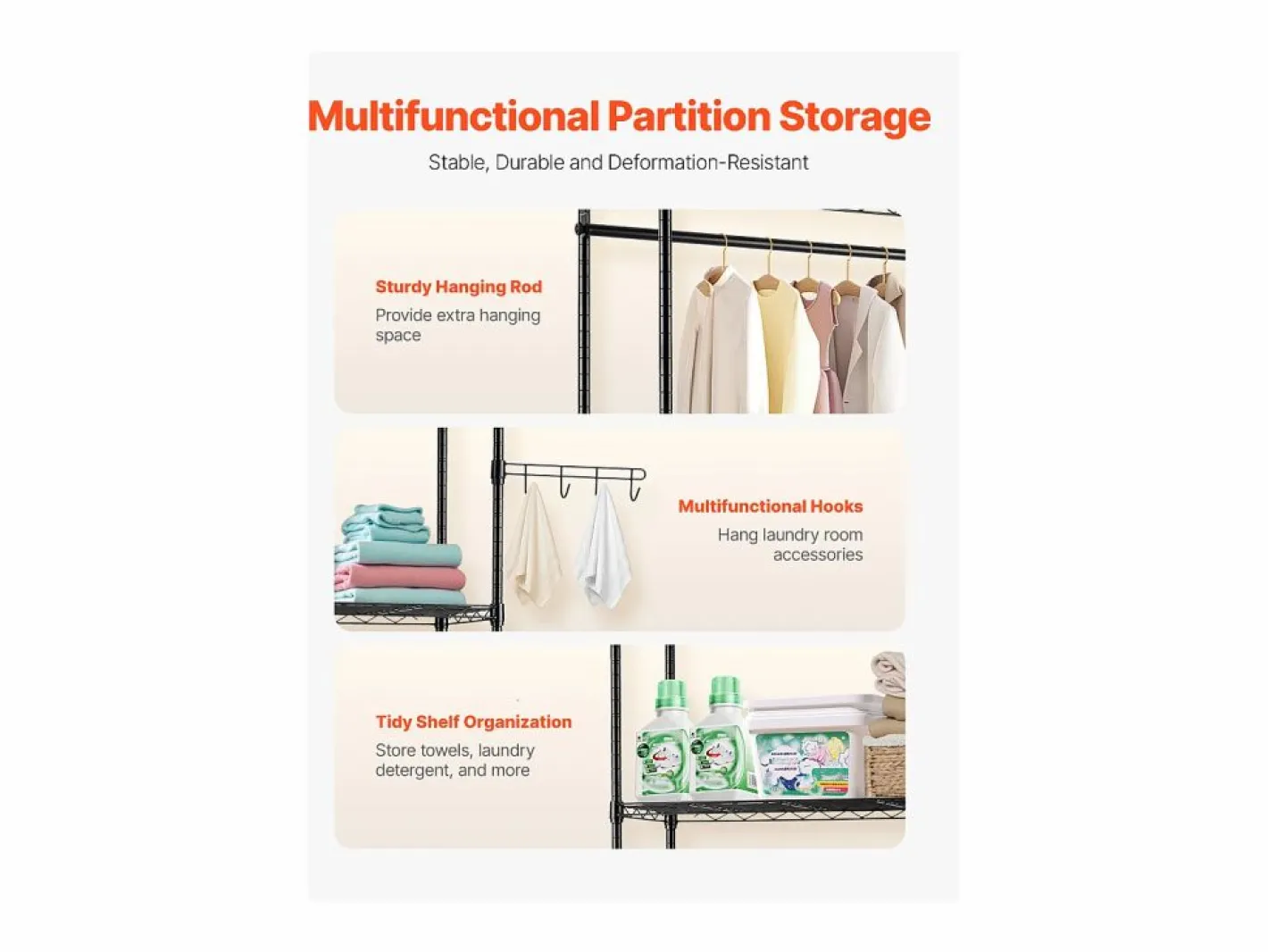 Mueble Para Lavadora|Estantería de Almacenamiento SucceBuy, para Lavadora y Secadora, 5 Niveles,