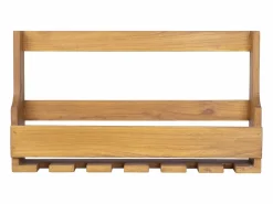 Estantería de botellas y copas vintage - Madera de Mindi - L. 70 x An. 15 x Al. 40 cm - VIDAGO^OZAIA Online