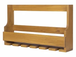 Estantería de botellas y copas vintage - Madera de Mindi - L. 70 x An. 15 x Al. 40 cm - VIDAGO^OZAIA Online