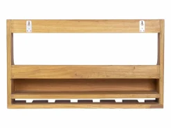 Estantería de botellas y copas vintage - Madera de Mindi - L. 70 x An. 15 x Al. 40 cm - VIDAGO^OZAIA Online