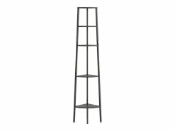 Clicnbuy Estantería|Estantería de esquina de 5 niveles negra 45,5x31,5x180 cm