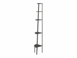 Clicnbuy Estantería|Estantería de esquina de 5 niveles negra 45,5x31,5x180 cm