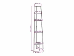Clicnbuy Estantería|Estantería de esquina de 5 niveles negra 45,5x31,5x180 cm