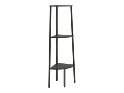 Estantería de esquina de 3 niveles negra 45,5x31,5x120 cm^Clicnbuy Discount