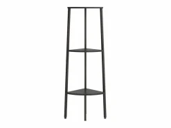 Estantería de esquina de 3 niveles negra 45,5x31,5x120 cm^Clicnbuy Discount