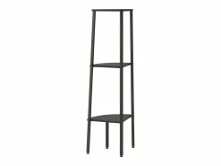 Estantería de esquina de 3 niveles negra 45,5x31,5x120 cm^Clicnbuy Discount
