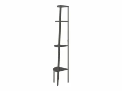 Estantería de esquina de 4 niveles negra 45,5x31,5x150 cm ES866254^ Sale