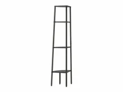 Estantería de esquina de 4 niveles negra 45,5x31,5x150 cm ES866254^ Sale