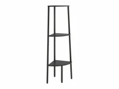 Estantería de esquina de 3 baldas 45,5x31,5x120 cm ES938236 Negro Hot