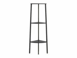 Estantería de esquina de 3 baldas 45,5x31,5x120 cm ES938236 Negro Hot