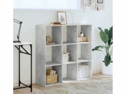 Estantería de madera de ingeniería hormigón 102x32x102 cm^Clicnbuy Best