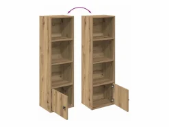 Estantería de madera de ingeniería roble artisan 31x24x102 cm^Clicnbuy Online