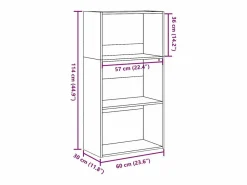 Clicnbuy Estantería de madera de ingeniería roble Sonoma 60x30x114 cm Marru00f3n New