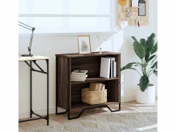Estantería de madera de ingeniería marrón roble 80x31x74,5 cm^Clicnbuy Outlet