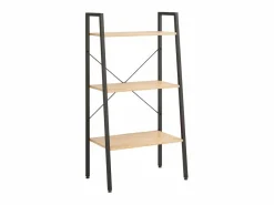 Estantería|Estantería de pie 3 baldas marrón claro y negro 56x35x108 cm ES350766