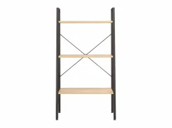 Estantería|Estantería de pie 3 baldas marrón claro y negro 56x35x108 cm ES350766