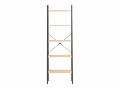 Clicnbuy Estantería de pie 5 baldas marrón claro y negro 56x35x174 cm Marru00f3n