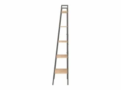 Clicnbuy Estantería de pie 5 baldas marrón claro y negro 56x35x174 cm Marru00f3n