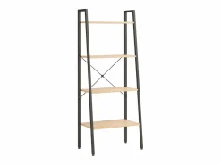 Clicnbuy Estantería|Estantería de pie 4 baldas marrón claro y negro 56x35x140 cm