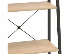 Clicnbuy Estantería|Estantería de pie 4 baldas marrón claro y negro 56x35x140 cm