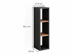 Vicco Estantería|Estantería de pie antracita/roble dorado 21.6x24x80.1 orlando