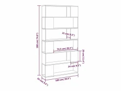 Estantería divisor de espacios 100x24x188 cm^vidaxl Outlet