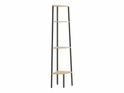 Clicnbuy Estantería|Estantería esquina 4 niveles marrón claro negro 45,5x31,5x150cm