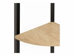 Clicnbuy Estantería|Estantería esquina 4 niveles marrón claro negro 45,5x31,5x150cm
