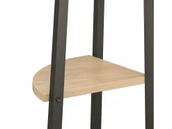 Clicnbuy Estantería|Estantería esquina 4 niveles marrón claro negro 45,5x31,5x150cm
