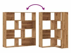 Estantería esquina 4 niveles madera roble artisan 85x85x140 cm^vidaxl Discount