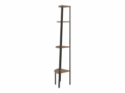 Clicnbuy Estantería|Estantería esquina 4 pisos marrón oscuro negro 45,5x31,5x150cm