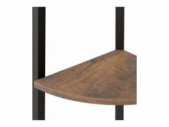 Clicnbuy Estantería|Estantería esquina 4 pisos marrón oscuro negro 45,5x31,5x150cm