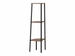 Clicnbuy Estantería esquina 3 pisos marrón oscuro negro 45,5x31,5x120 cm Marru00f3n Sale