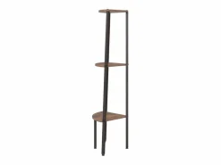 Clicnbuy Estantería esquina 3 pisos marrón oscuro negro 45,5x31,5x120 cm Marru00f3n Sale