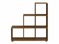Estantería forma de escalera madera contrachapada roble marrón^Clicnbuy Best