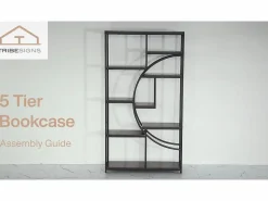 Estantería industrial de 5 niveles, estantería alta independiente con 9 estantes de almacenamiento abiertos para sala de estar, dormitorio y oficina en casa^Tribesigns Sale