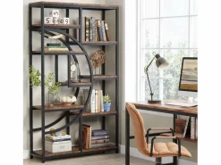 Estantería industrial de 5 niveles, estantería alta independiente con 9 estantes de almacenamiento abiertos para sala de estar, dormitorio y oficina en casa^Tribesigns Sale