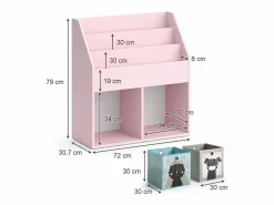 Vicco Estantería|Estantería infantil 72x30.7x79 luigi