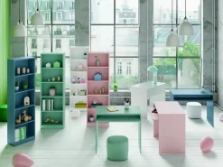 duehome Estantería Kids 5 estantes verde 180x52x25 cm Verde claro New