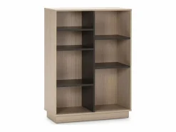 VS Venta-stock Estantería Librería Vigo 110x80 cm, estantería de Oficina, Color Roble y Gris Color natural claro Best