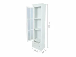 vidaxl Estantería moderna con 3 estantes de madera blanca Blanco Hot
