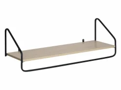 Estantería mural de madera y metal L90 cm NELO^ Online