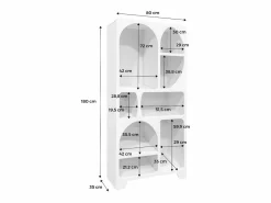 Estantería orgánica de efecto madera con 8 compartimentos^Sweeek Discount